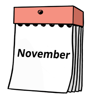 Kalender mit Monat November